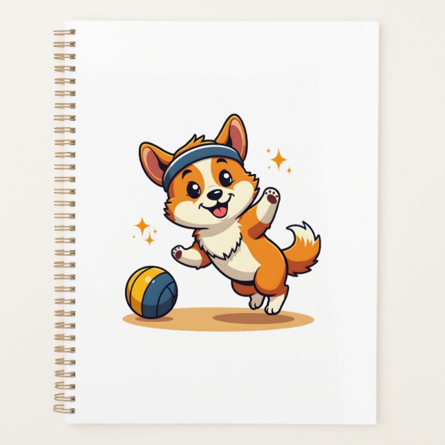 Illustration vectorielle de chien de volley-ball C (Devant)