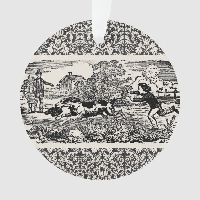 Illustration victorienne d'art antique d'animal de (devant)