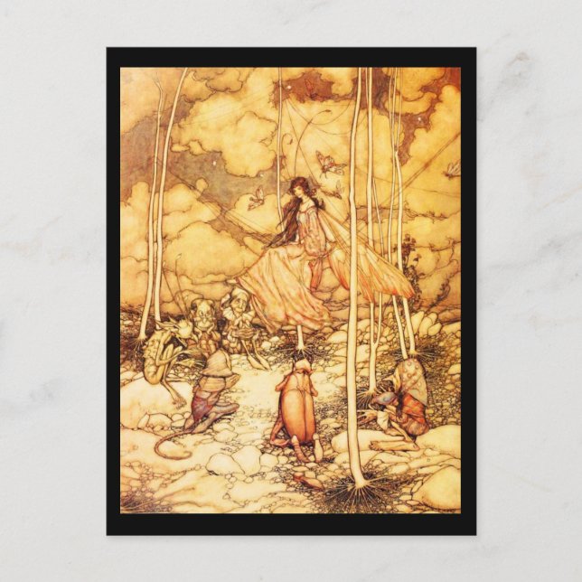 Illustration Vintage carte postale-Rackham 22 (Devant)
