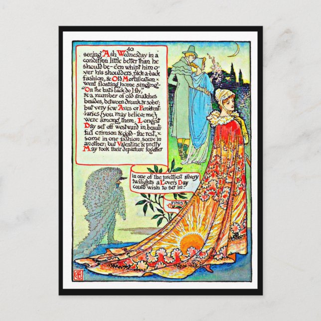 Illustration Vintage carte postale-Walter Crane 25 (Devant)