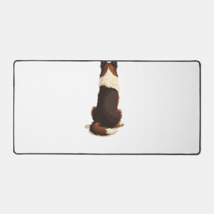 Illustration vintage de Border Collie vu de dos