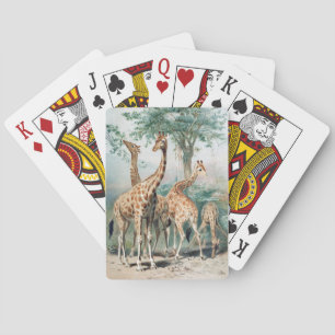 Illustration vintage de cartes à jouer avec quatre