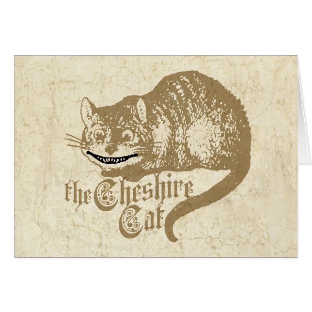 Illustration vintage de chat de Cheshire (Devant horizontal)