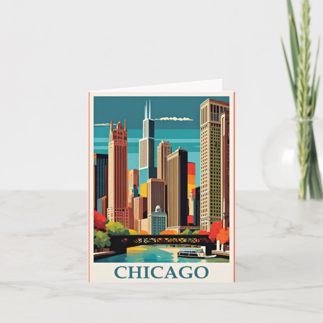 Illustration Vintage de Chicago (Devant)
