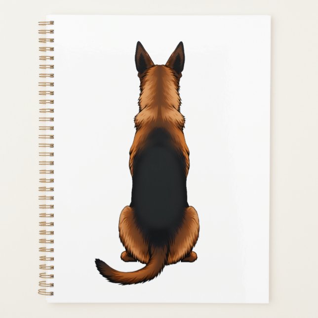 Illustration vintage de chien de berger allemand v (Devant)