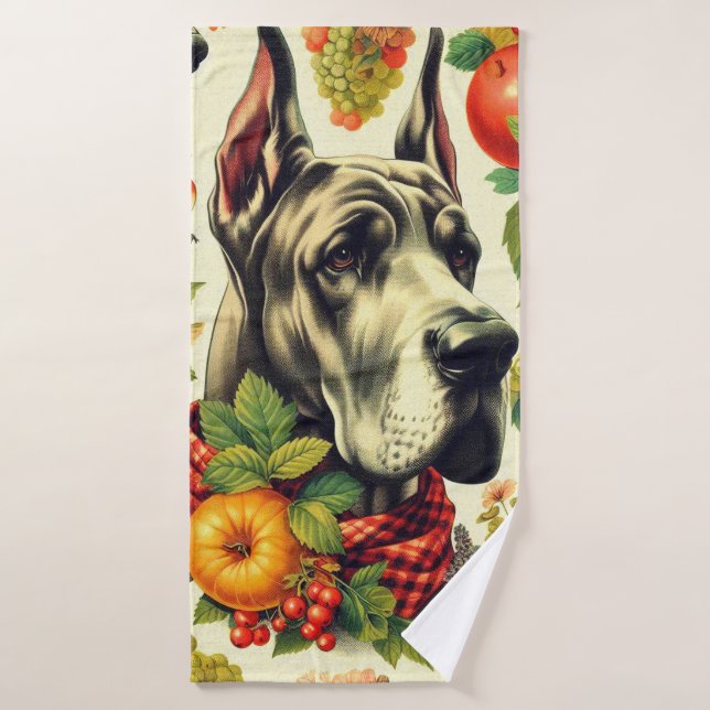Illustration vintage de chien gibier (Serviette de bain)
