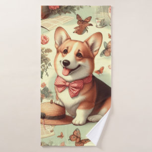 Illustration vintage de Corgi Cardigan gallois
