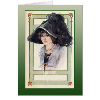 Illustration vintage de mode avec le casquette
