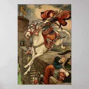 Illustration vintage Frank C. Pape Affiche