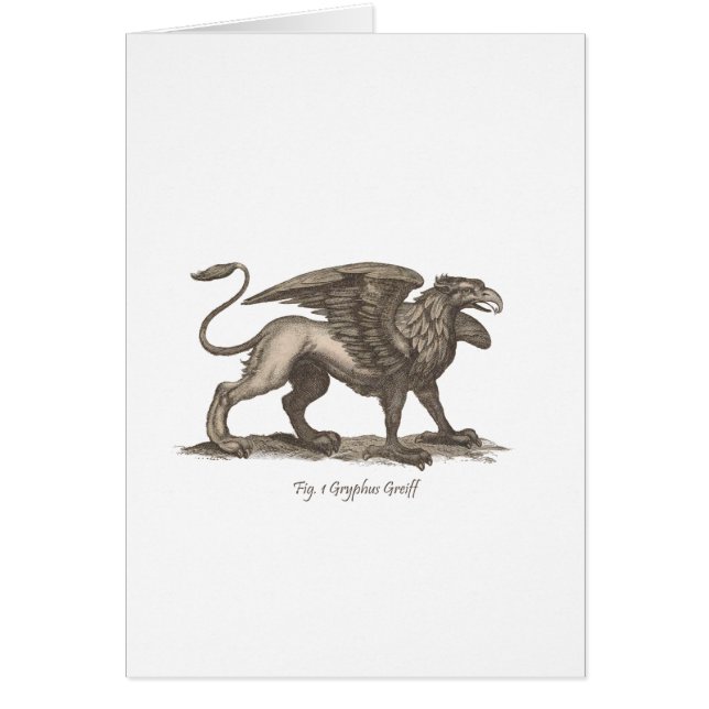 illustration vintage griffin (gryphus greiff). (Devant)