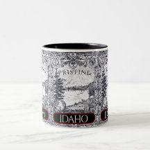 Illustration vintage Idaho Mug