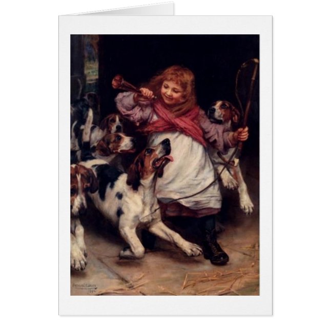 Illustration vintage - les fox-hounds sont prêts, (Devant)