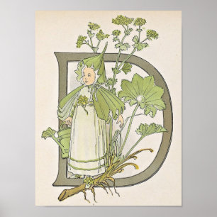 Illustration vintage par Ottilia Adelborg Poster