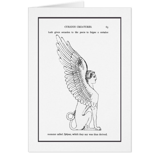 Illustration vintage Sphinx (Devant)