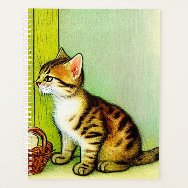 Illustration vintage Tabby Cat (Devant)