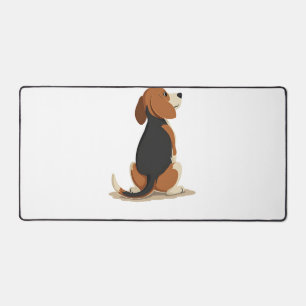 Illustration vue arrière du chien Beagle vintage A