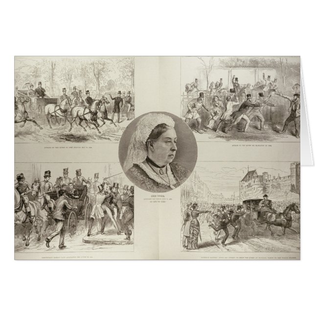 Illustrations des attaques sur la Reine Victoria (Devant horizontal)