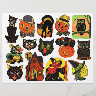 Illustrations d'Halloween Vintages (pas AI)