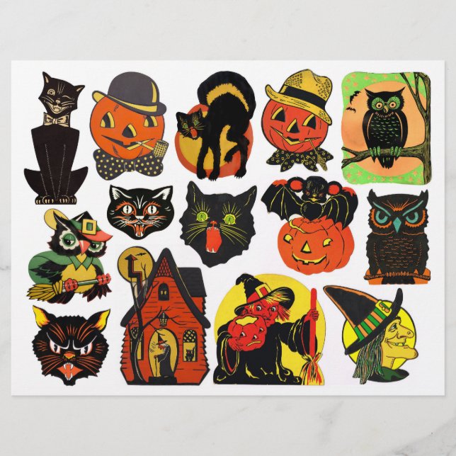 Illustrations d'Halloween Vintages (pas AI) (Devant)