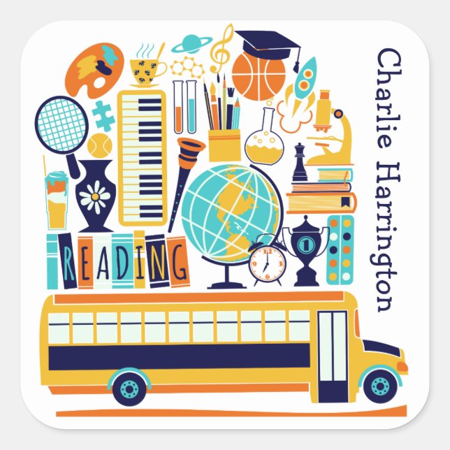 Illustrations scolaires autocollants (Devant)