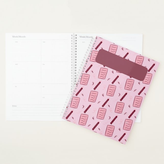 Illustré Crayon et Motif Papier de Note Rose Jou (Devant avec enveloppe)