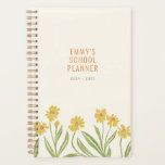 Illustré de beaux Fleurs sauvages jaunes<br><div class="desc">Ce planificateur de carnet à spirale est doté d'une couverture crème avec des tiges fleurs sauvages jaunes texturées et illustrées et d'un texte moderne et incliné qui est facile à personnaliser. N'oubliez pas de modifier le texte "retour si trouvé" sur la couverture arrière juste en coque votre planificateur se perd....</div>