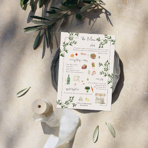 Illustré sur mesure Menu Mariage