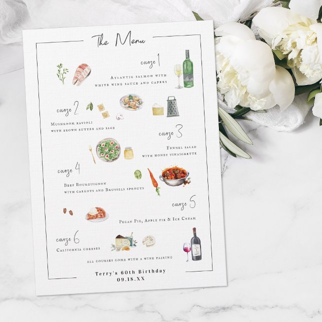 Illustré sur mesure | Menu Mariage (Créateur téléchargé)