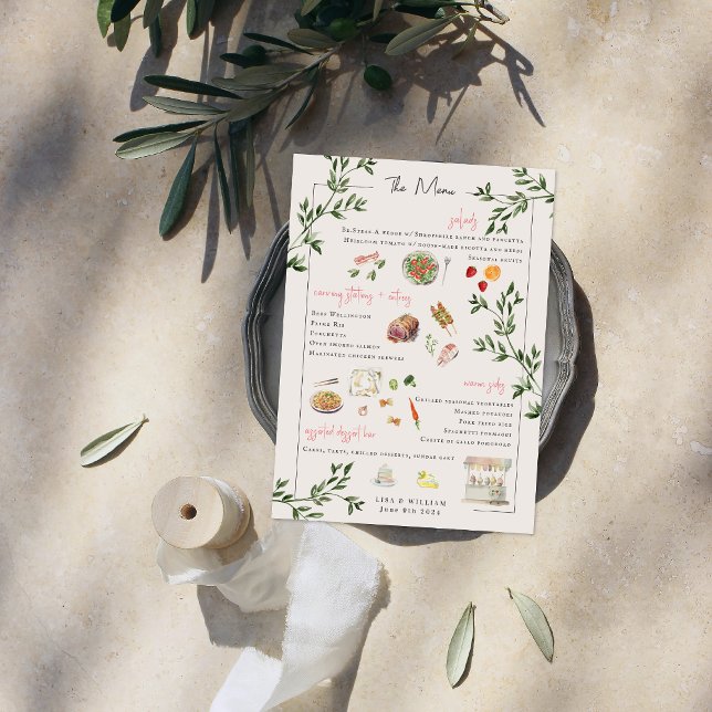 Illustré sur mesure | Menu Mariage (Créateur téléchargé)