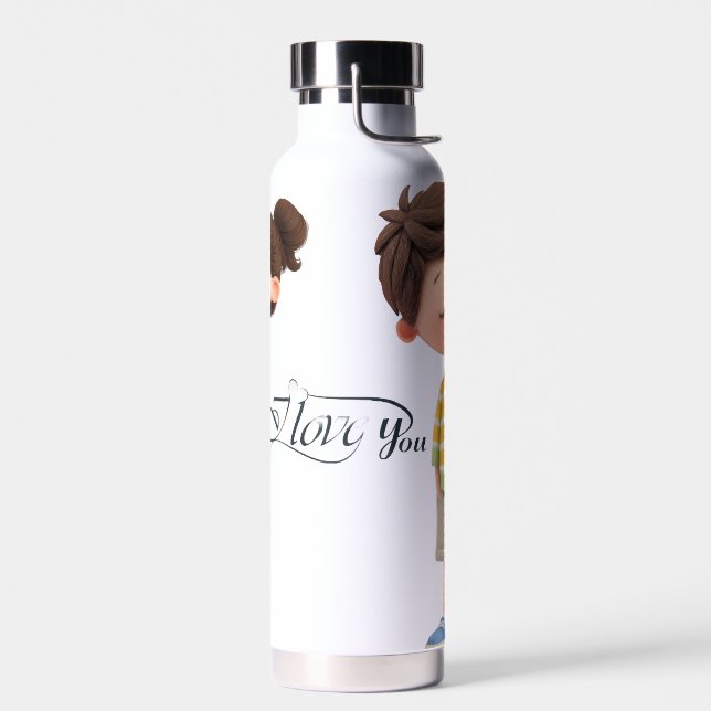 Ilove you - Bouteille d'eau florale (Gauche)