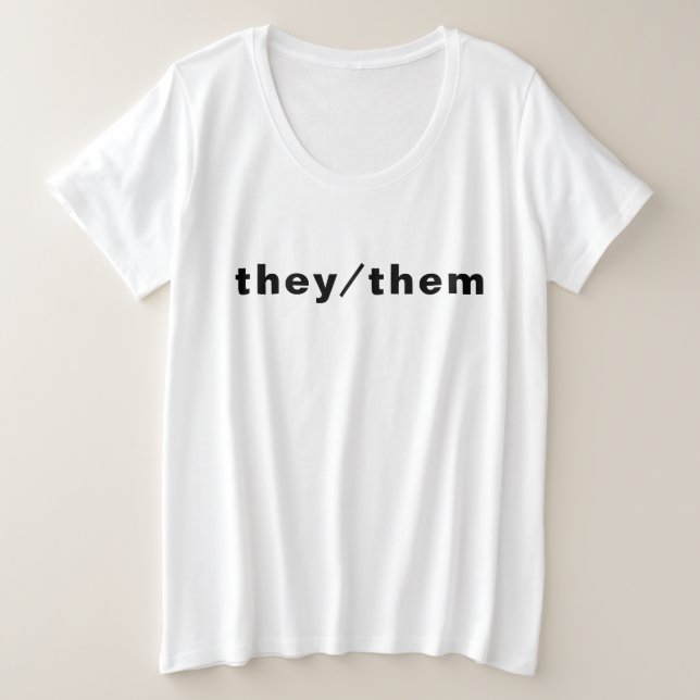 Ils, Eux, Pronouns Pride Lgbtq noir blanc (Design devant)
