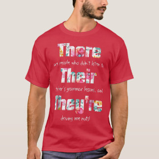 Ils sont en T-shirt Anglais Grammar Drôle