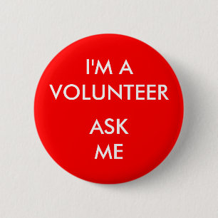 I'm A Volunteer Ask Me Red Badge Event
