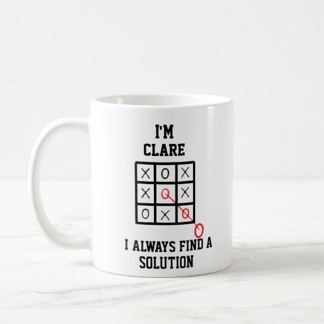 Im Clare Je Trouve Toujours Une Solution Mug (Gauche)