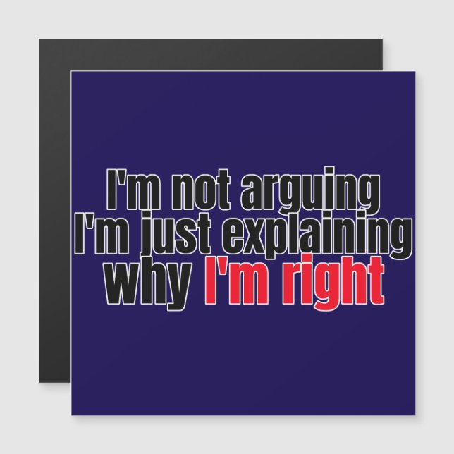 I'm Not Arguing (Devant / Derrière)