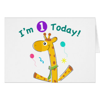 I'm One Today - Giraffe Design
