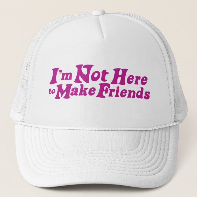 im pas ici pour faire à amis le casquette (rose) (Devant)