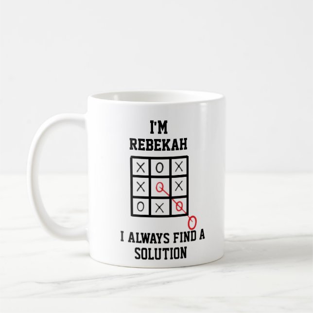 Im Rebekah Je Trouve Toujours Une Solution Mug (Gauche)