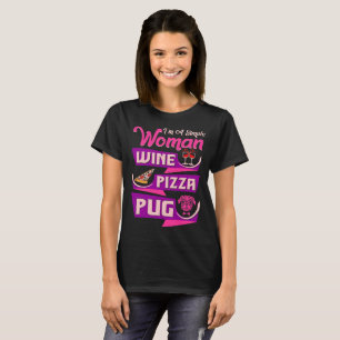 Im T-shirt simple de carlin de pizza de vin de