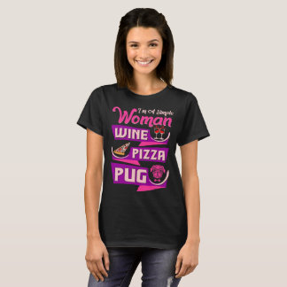 Im T-shirt simple de carlin de pizza de vin de