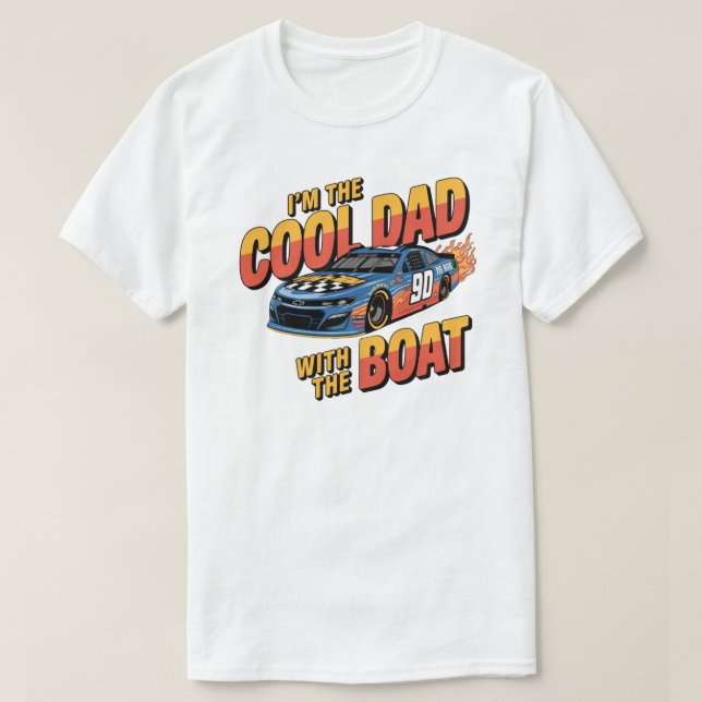"I'm The Cool Dad With The Boat" T-shirt (Design devant)