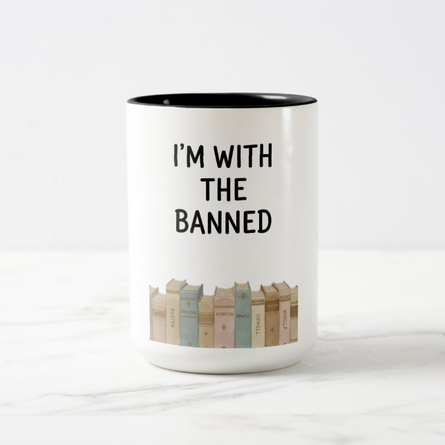 I'm With The Banned Books Book Lover Mug (Centre)