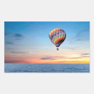 Image de ballon à air chaud pour Stickers Rectangl