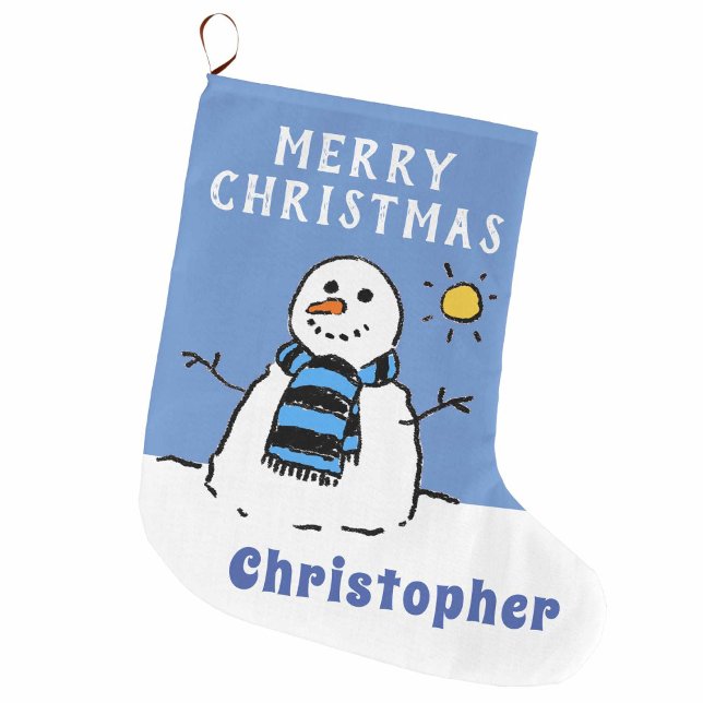 Image de bonhomme de neige sur une chaussette pers (Créateur téléchargé)