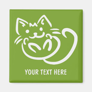 Image de chat aimant de couleur personnalisé