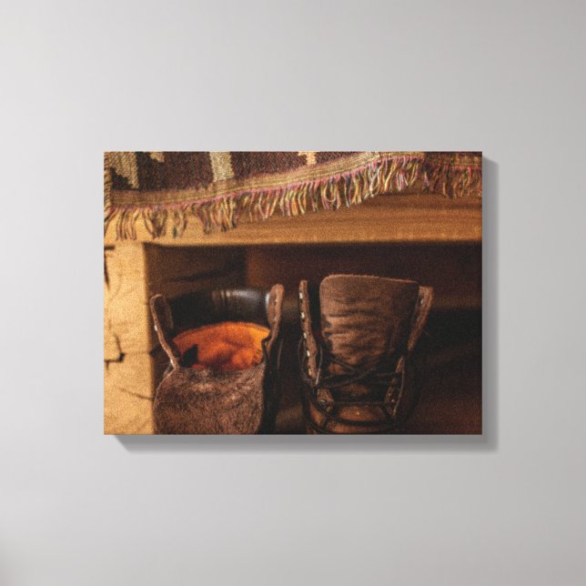 Image de chaussures rustiques sur toile (Recto)