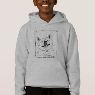 image de chien de sourire drôle d'akita