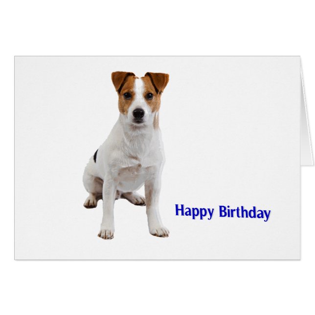 Image de chien pour carte de voeux d'anniversaire (Devant horizontal)