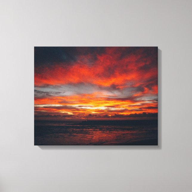 Image de coucher de soleil sur toile (Recto)