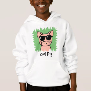 Image de dessin animé de cochon cool avec des lune